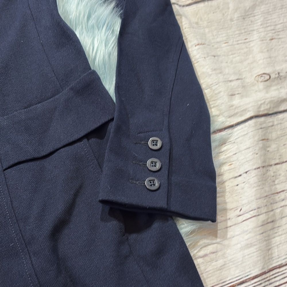 Cabi The Lido Button Front Long Jacket Navy Sz M - Picture 6 of 12